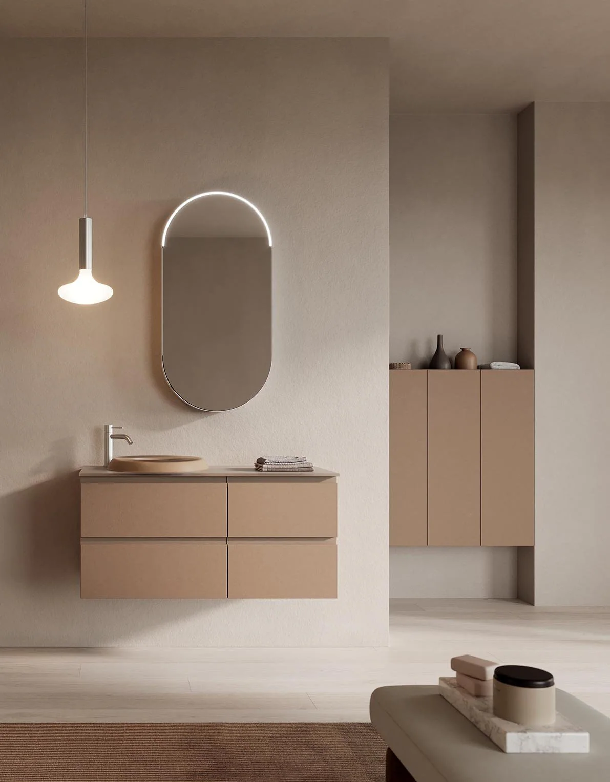 Meuble vasque et colonne de rangement Compab