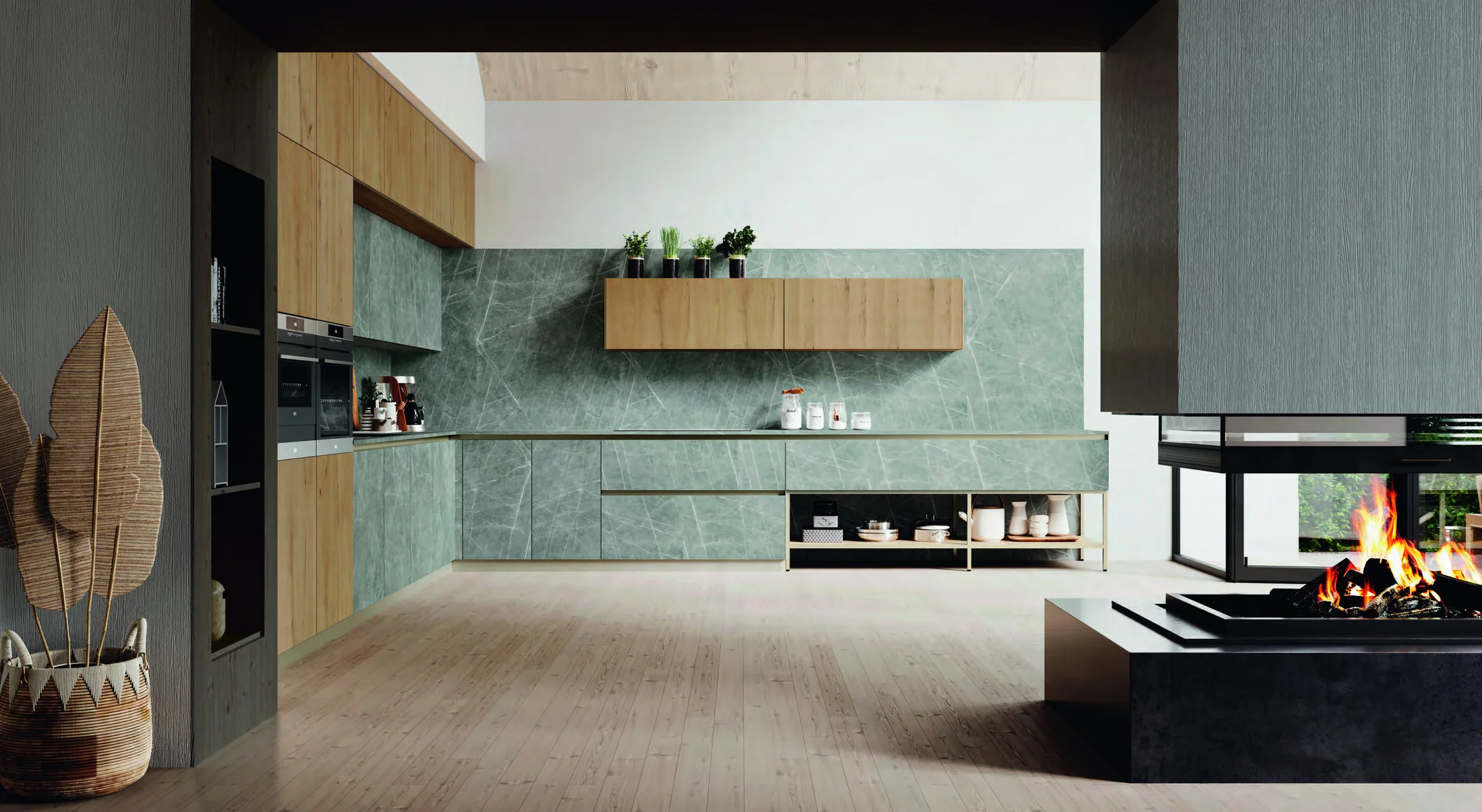 Cuisine Arrex intégrée dans une architecture ouverte
