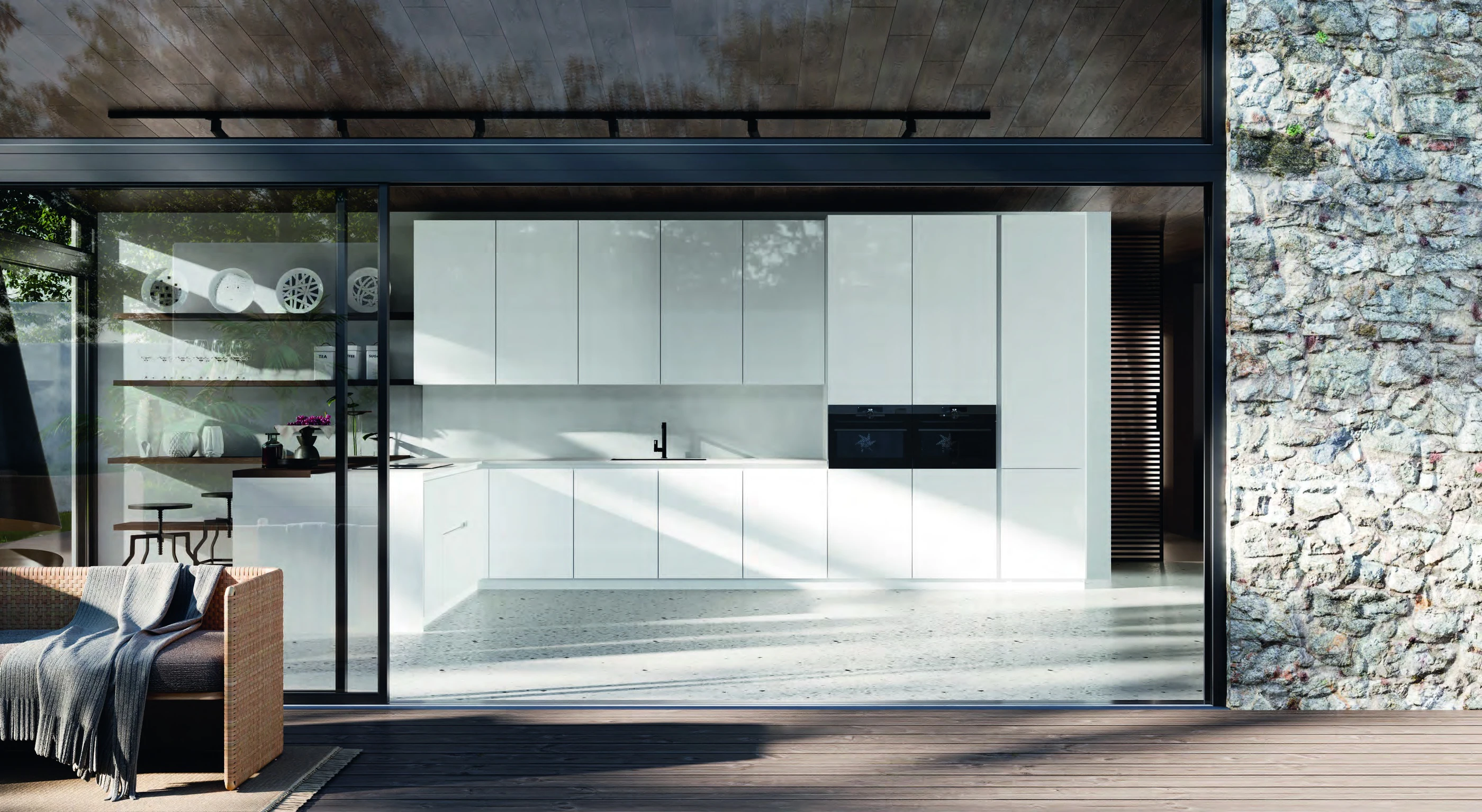 Cuisine Arrex inscrite dans les contraintes d’une architecture existante