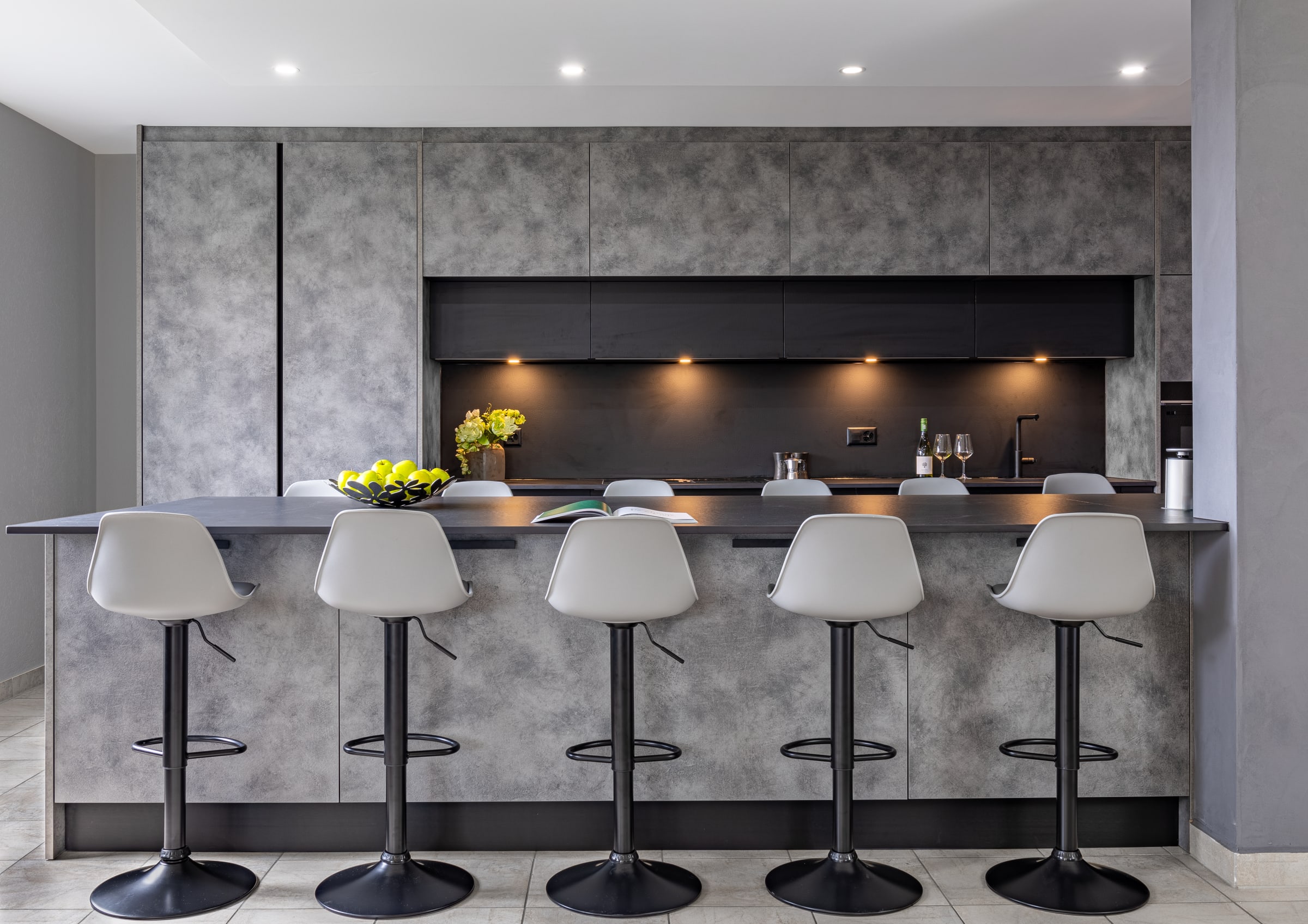 Atelier Noir, vue 1, réalisation BP Cuisines